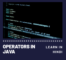 Operators in java in hindi
